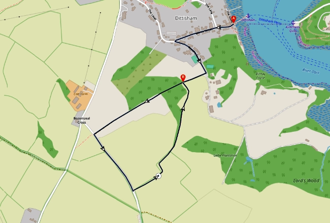 Rectory Lane Circular Image of the Rectory Lane walking route